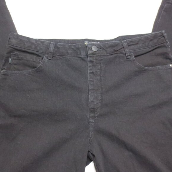 LEE womens JEANS black RELAXED straight leg HIGH RISE plus WESTERN SIZE 18 LONG - Picture 2 of 10